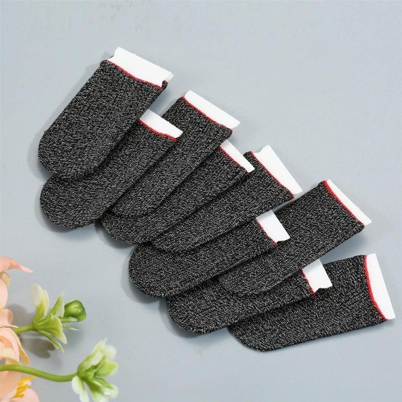 Vesslam 10 Pack Gaming Finger Sleeves, 0.3mm Silver Fiber dedales Gamer, Smooth Operation, Anti-Sweat, Extremely Thin,Maximum Touch Response,Comfortable fit, Fit Mobile Phone Tablet Devices - Image 2